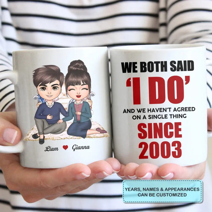 Personalized Custom White Mug - Anniversary Gift For Couple - Anniversary Couple
