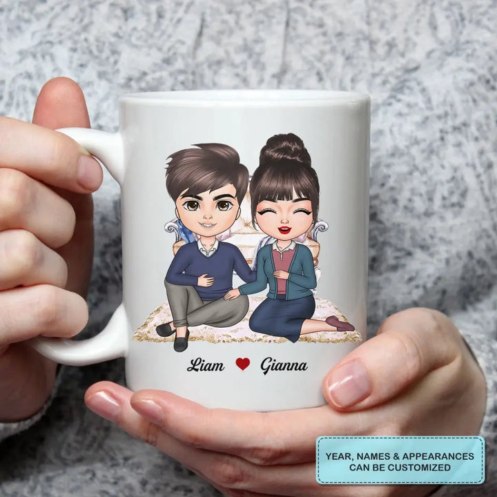 Personalized Custom White Mug - Anniversary Gift For Couple - Anniversary Couple