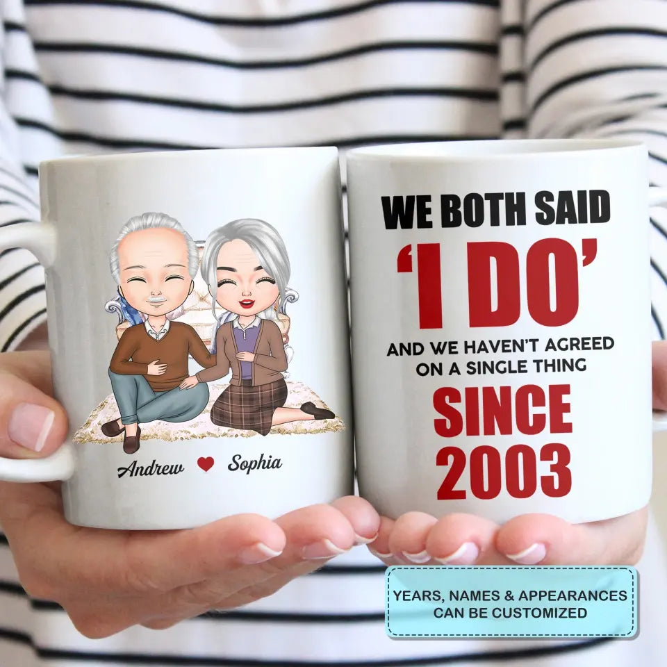 Personalized Custom White Mug - Anniversary Gift For Couple - Anniversary Couple