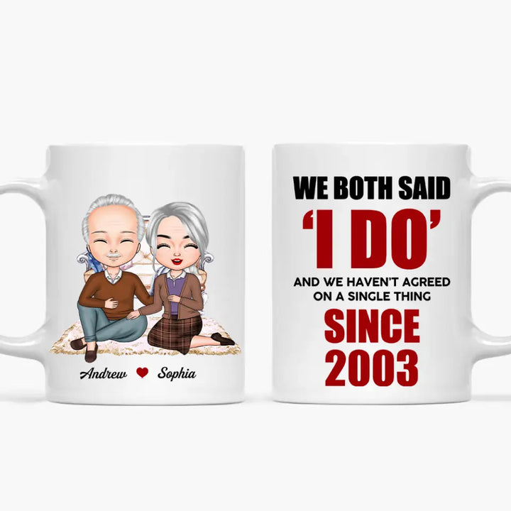 Personalized Custom White Mug - Anniversary Gift For Couple - Anniversary Couple
