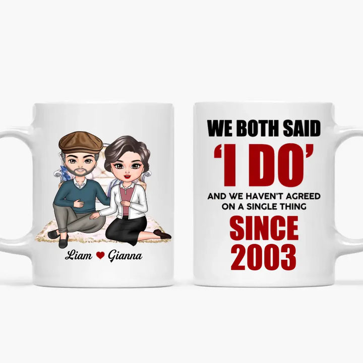 Personalized Custom White Mug - Anniversary Gift For Couple - Anniversary Couple