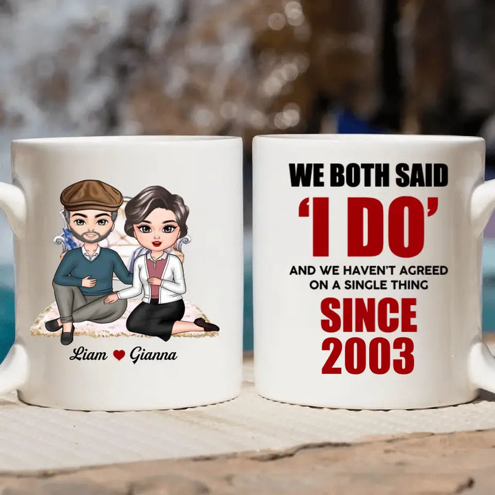 Personalized Custom White Mug - Anniversary Gift For Couple - Anniversary Couple