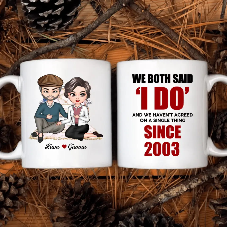 Personalized Custom White Mug - Anniversary Gift For Couple - Anniversary Couple