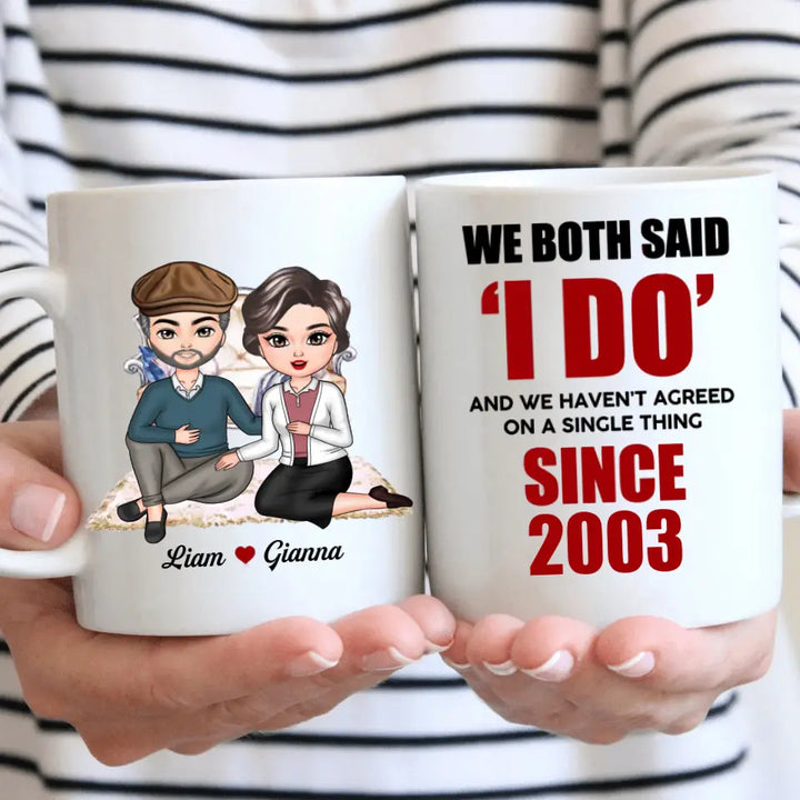 Personalized Custom White Mug - Anniversary Gift For Couple - Anniversary Couple