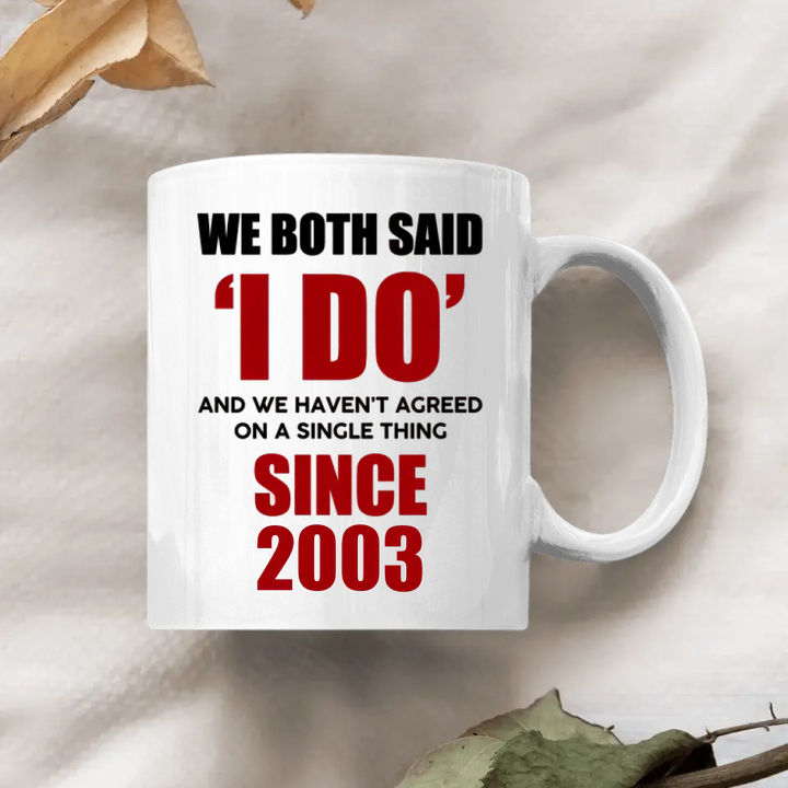 Personalized Custom White Mug - Anniversary Gift For Couple - Anniversary Couple