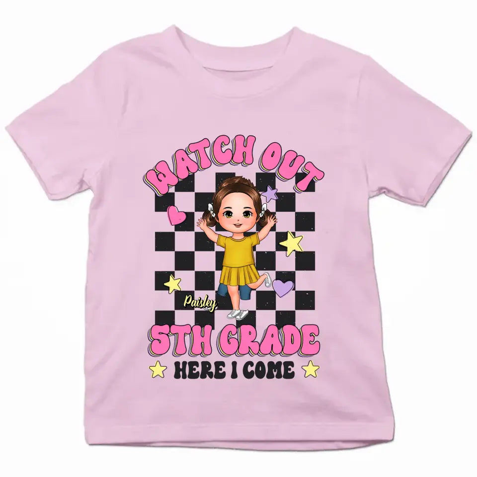 Personalized Custom T-shirt - Birthday, Back To School Gift For Kid - Watch Out Kindergarten