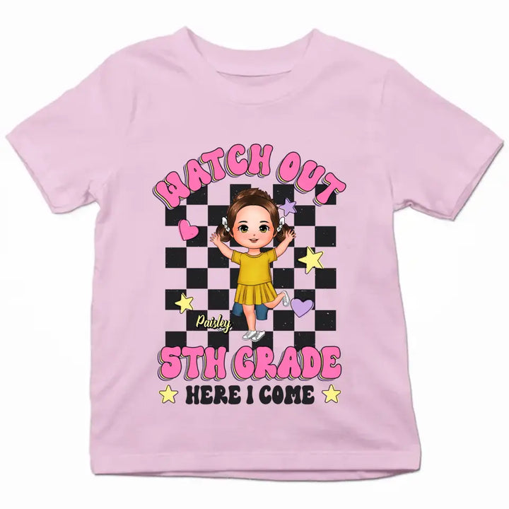 Personalized Custom T-shirt - Birthday, Back To School Gift For Kid - Watch Out Kindergarten