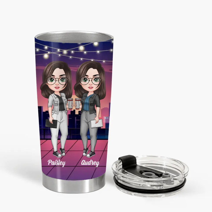 Personalized Custom Tumbler - Birthday Gift For Office Staff, Colleague - This Place Will Be Dead Without You To Us You Are Irreplaceable