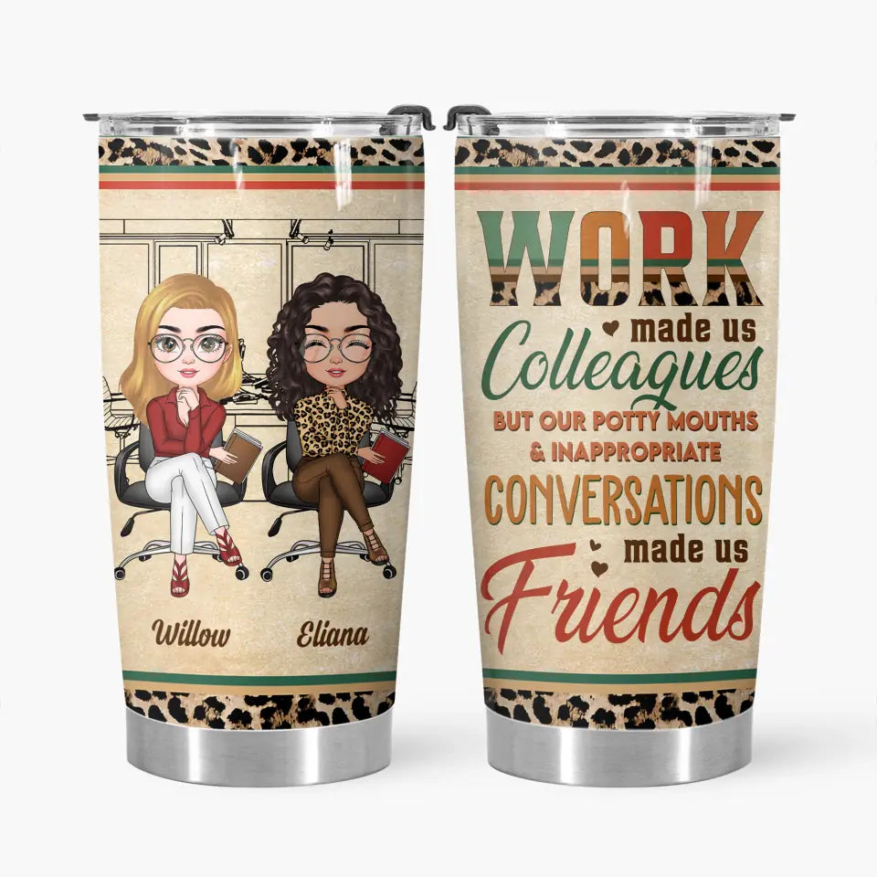 Personalized Custom Tumbler - Birthday Gift For Office Staff, Colleague - Chance Made Us Colleagues