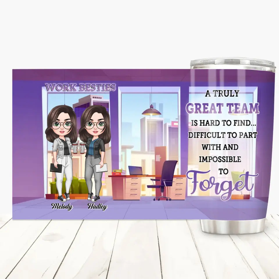 Personalized Custom Tumbler - Birthday Gift For Office Staff, Colleague - You Are The Reason I Don't Punch People At Work V2