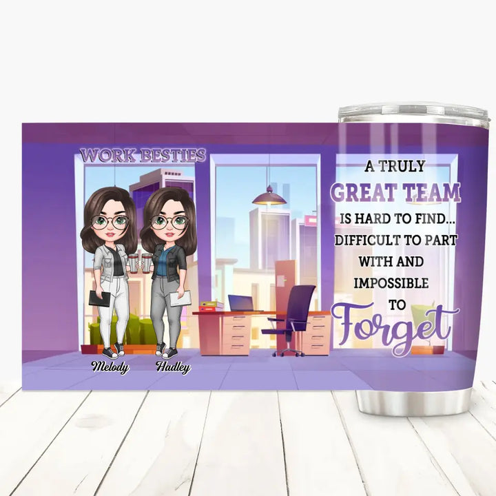 Personalized Custom Tumbler - Birthday Gift For Office Staff, Colleague - You Are The Reason I Don't Punch People At Work V2