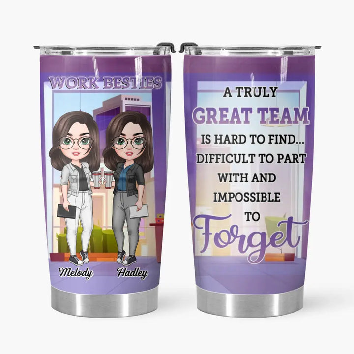 Personalized Custom Tumbler - Birthday Gift For Office Staff, Colleague - You Are The Reason I Don't Punch People At Work V2