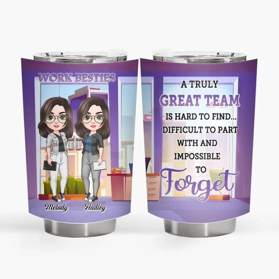 Personalized Custom Tumbler - Birthday Gift For Office Staff, Colleague - You Are The Reason I Don't Punch People At Work V2