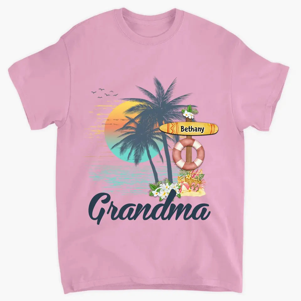 Personalized Custom T-shirt - Mother's Day For Mom - Grandma Summer