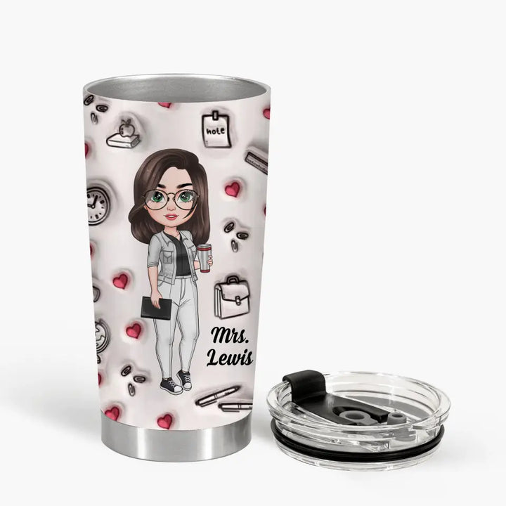 Personalized Custom Tumbler - Teacher's Day, Appreciation Gift For Teacher - It Takes A Big Heart To Teach Little Minds