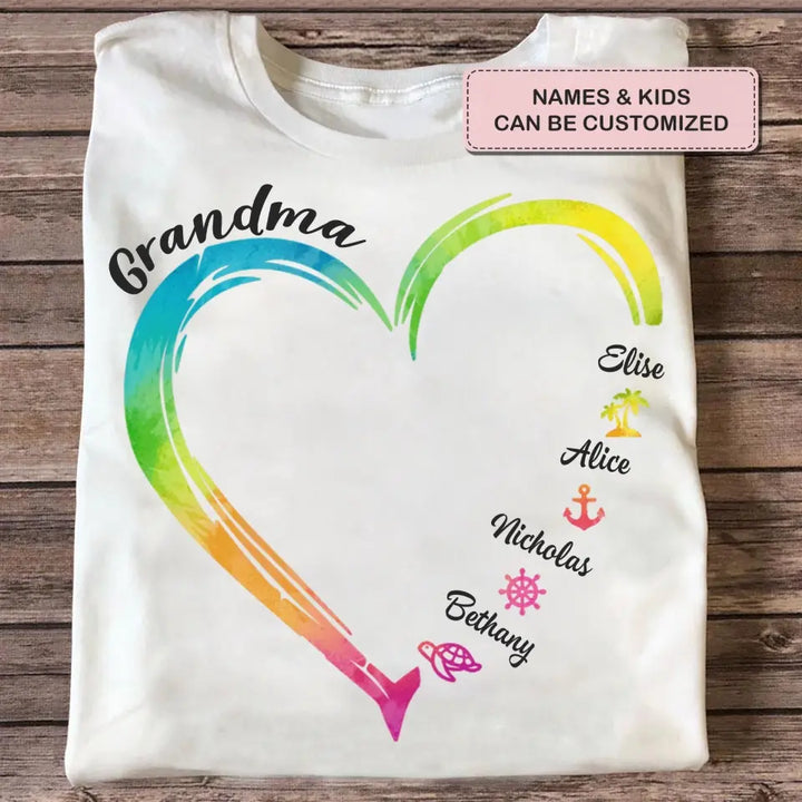 Personalized Custom T-shirt - Mother's Day Gift For Mom, Grandma - Forever In Your Heart