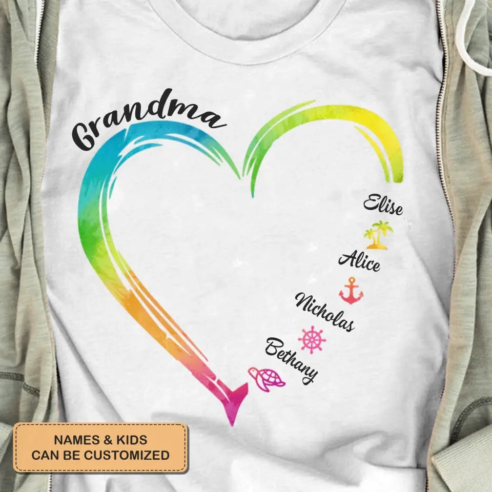 Personalized Custom T-shirt - Mother's Day Gift For Mom, Grandma - Forever In Your Heart