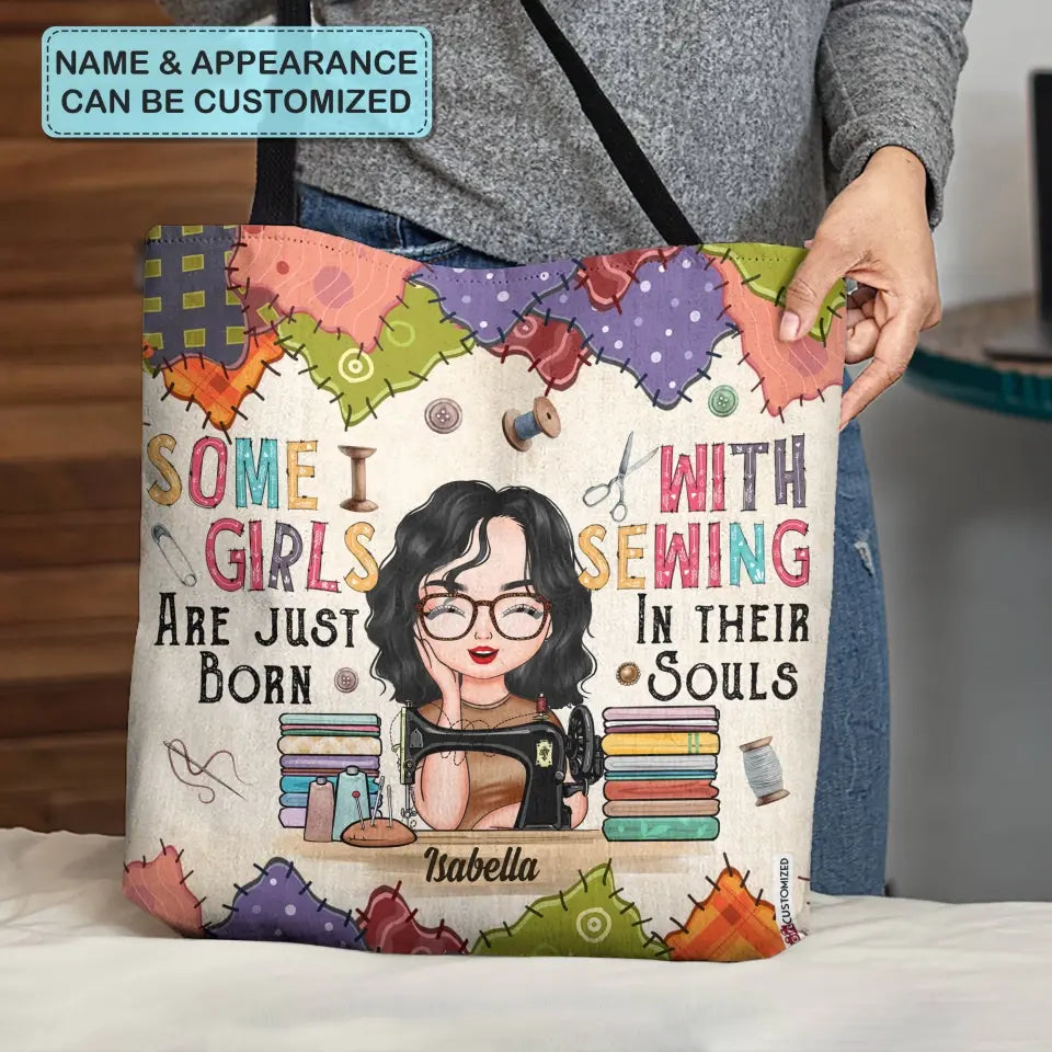 Personalized Custom Tote Bag - Birthday Gift For Sewing Lover - Sewing In Their Souls
