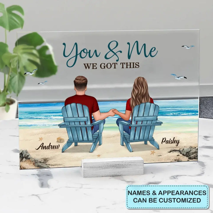 Personalized Custom Acrylic Plaque - Pride Month, LGBT, Anniversary Gift For Couple - You & Me We Got This