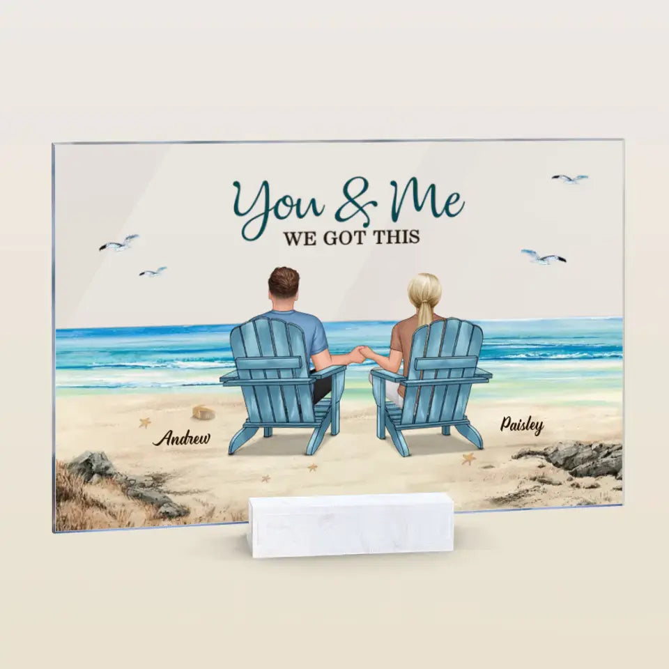 Personalized Custom Acrylic Plaque - Pride Month, LGBT, Anniversary Gift For Couple - You & Me We Got This