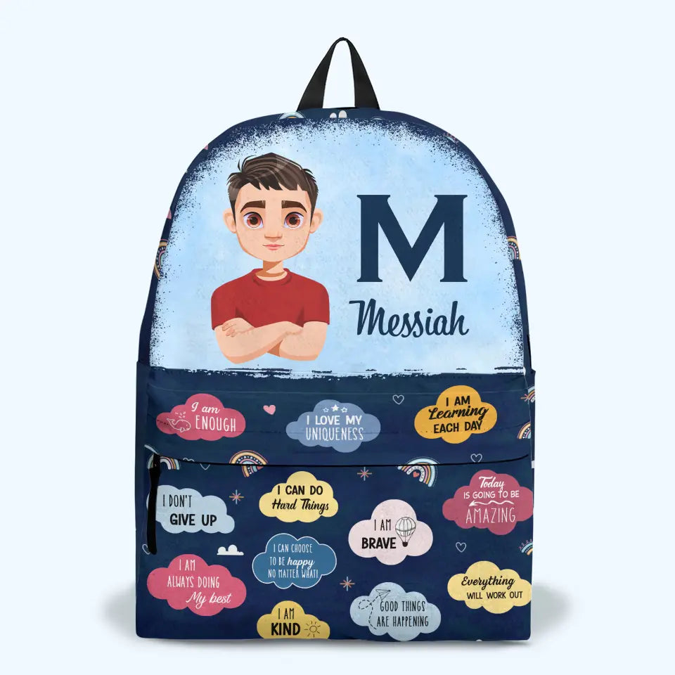 Personalized Custom Backpack - Back To School, Birthday Gift For Kindergarten, Pre-K, 1st Grade, 2nd Grade, 3rd Grade, 4th Grade, 5th Grade Kid - I Can Choose To Be Happy