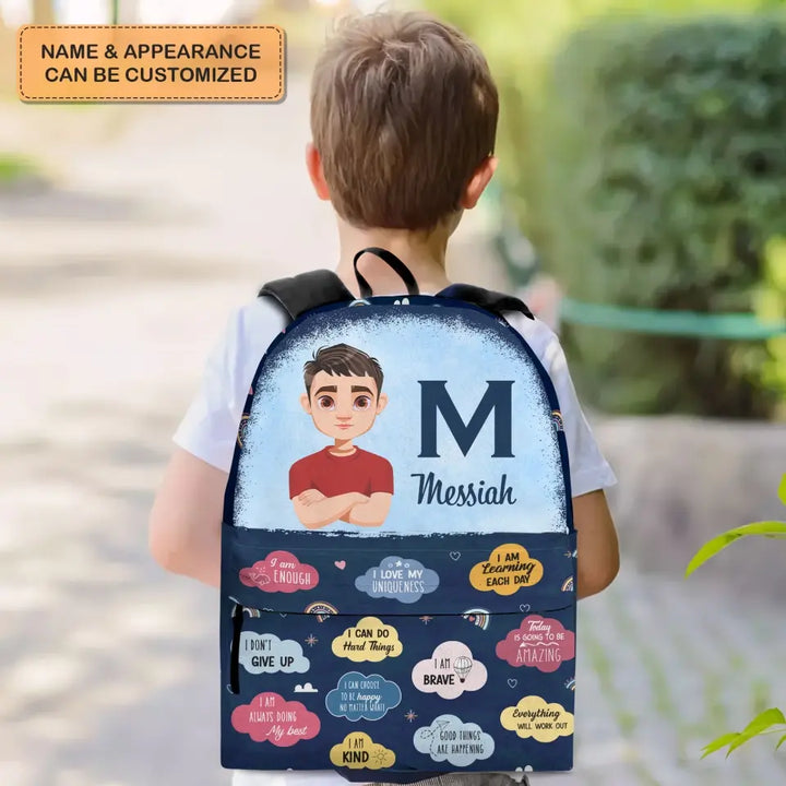 Personalized Custom Backpack - Back To School, Birthday Gift For Kindergarten, Pre-K, 1st Grade, 2nd Grade, 3rd Grade, 4th Grade, 5th Grade Kid - I Can Choose To Be Happy