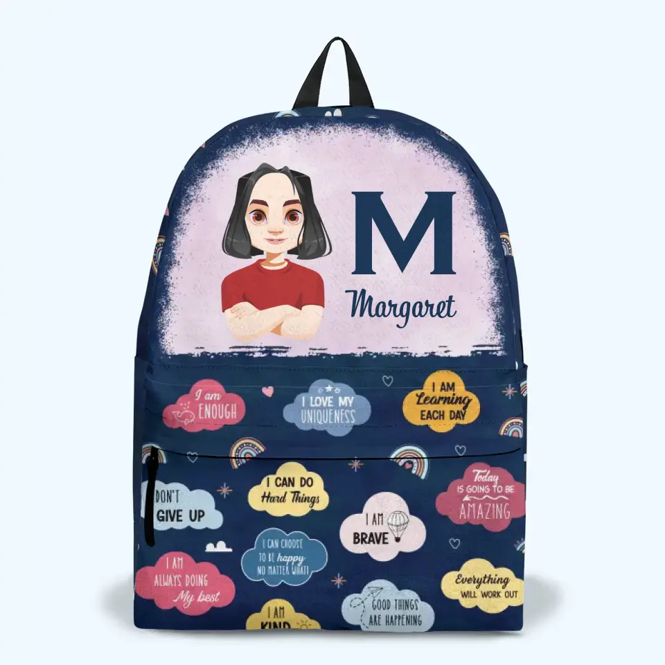 Personalized Custom Backpack - Back To School, Birthday Gift For Kindergarten, Pre-K, 1st Grade, 2nd Grade, 3rd Grade, 4th Grade, 5th Grade Kid - I Can Choose To Be Happy