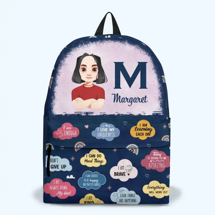 Personalized Custom Backpack - Back To School, Birthday Gift For Kindergarten, Pre-K, 1st Grade, 2nd Grade, 3rd Grade, 4th Grade, 5th Grade Kid - I Can Choose To Be Happy