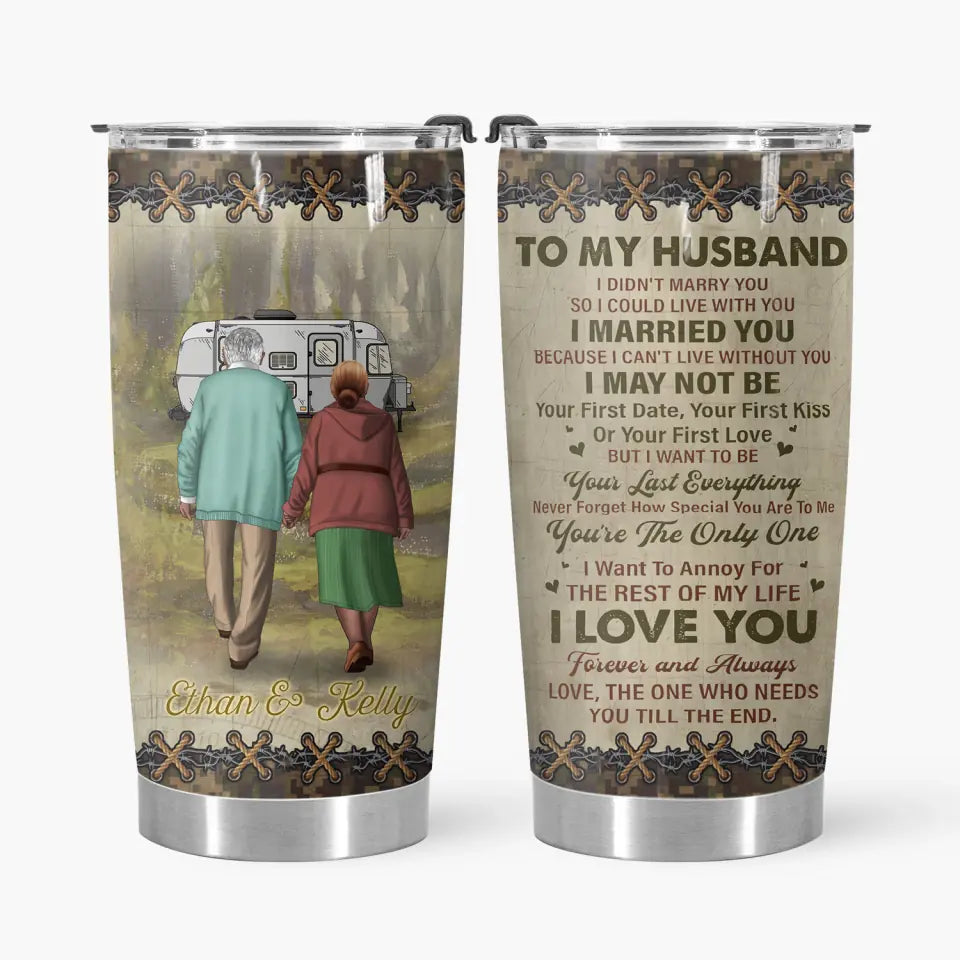 Personalized Custom Tumbler - Birthday, Valentine's Day, Anniversary Gift For Couple - To My Wife I Love You