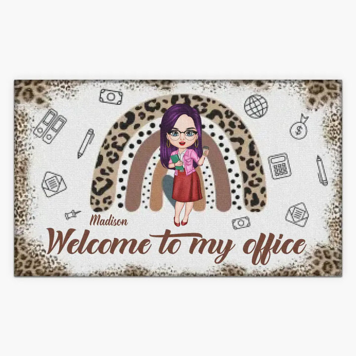 Personalized Custom Doormat - Welcoming, Birthday Gift For Office Staff, Colleague - Welcome To My Office