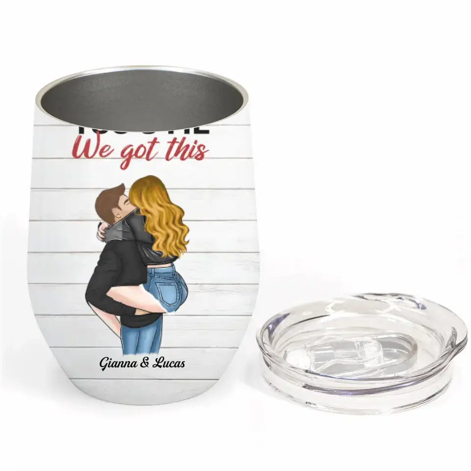 Personalized Custom Wine Tumbler - Anniversary Gift For Couple - Never Forget That I Love You