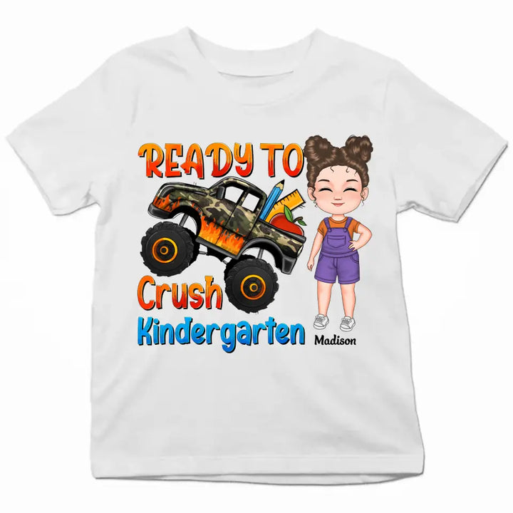 Personalized Custom T-shirt - Back To School Gift For Kid - Ready Crush Kindergarten