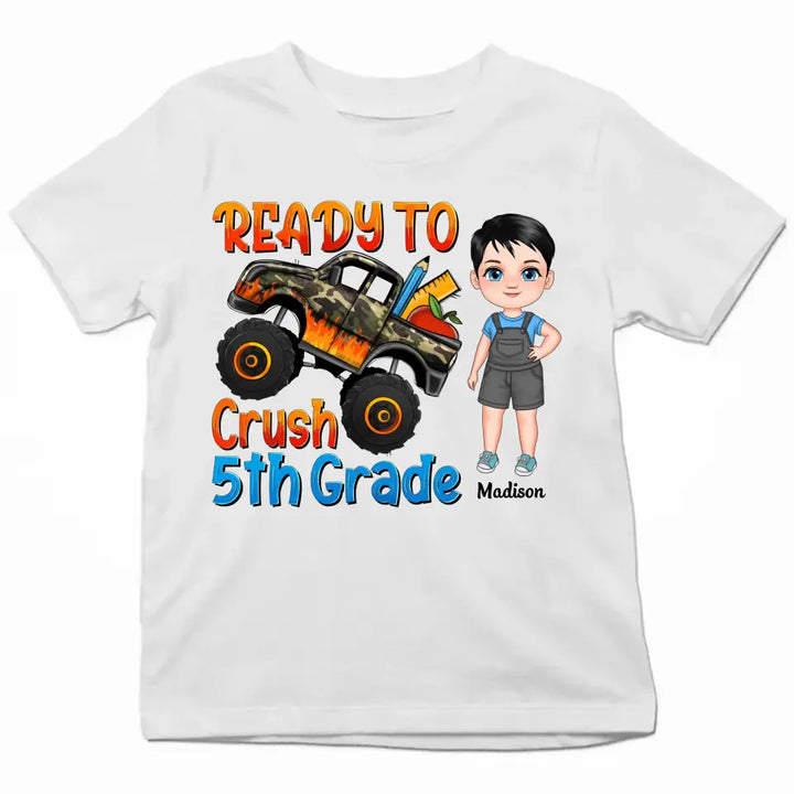 Personalized Custom T-shirt - Back To School Gift For Kid - Ready Crush Kindergarten