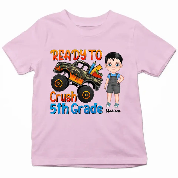 Personalized Custom T-shirt - Back To School Gift For Kid - Ready Crush Kindergarten