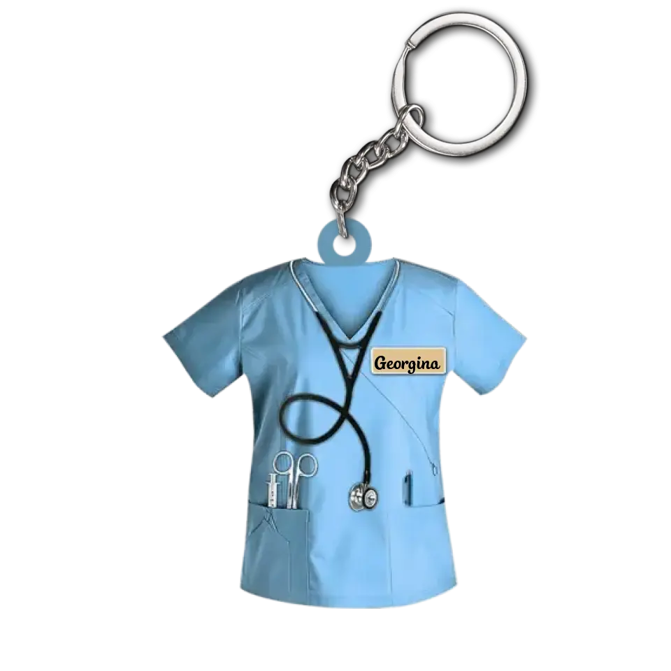 Personalized 2025 nurse keychain