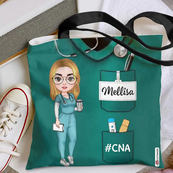 Personalized Custom Tote Bag - Nurse's Day, Appreciation Gift For Nurse - Nurse Scrubs