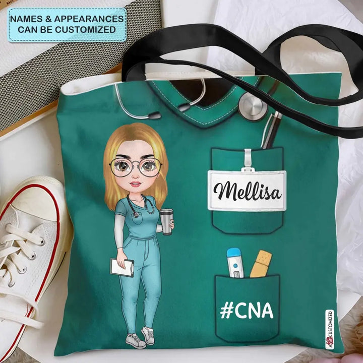 Personalized Custom Tote Bag - Nurse's Day, Appreciation Gift For Nurse - Nurse Scrubs
