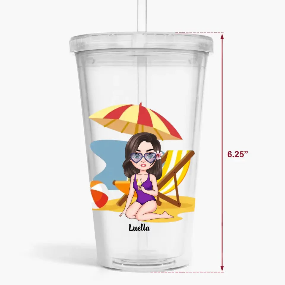 Personalized Custom Acrylic Tumbler - Birthday, Holiday Gift For Friend, Bestie - Might Be Water Might Be Vodka