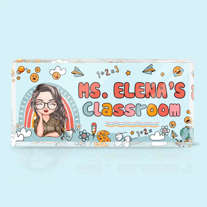 Personalized Custom Desk Plate - Teacher's Day, Appreciation Gift For Teacher - Everyone Is Welcome Here