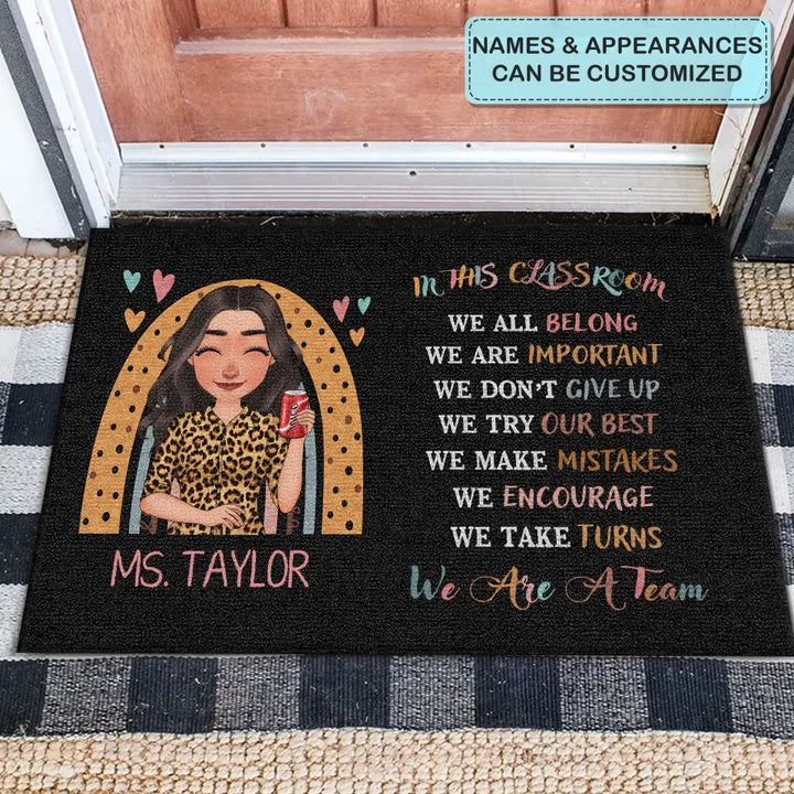 Personalized Custom Doormat - Teacher's Day, Appreciation Gift For Teacher - In This Classroom
