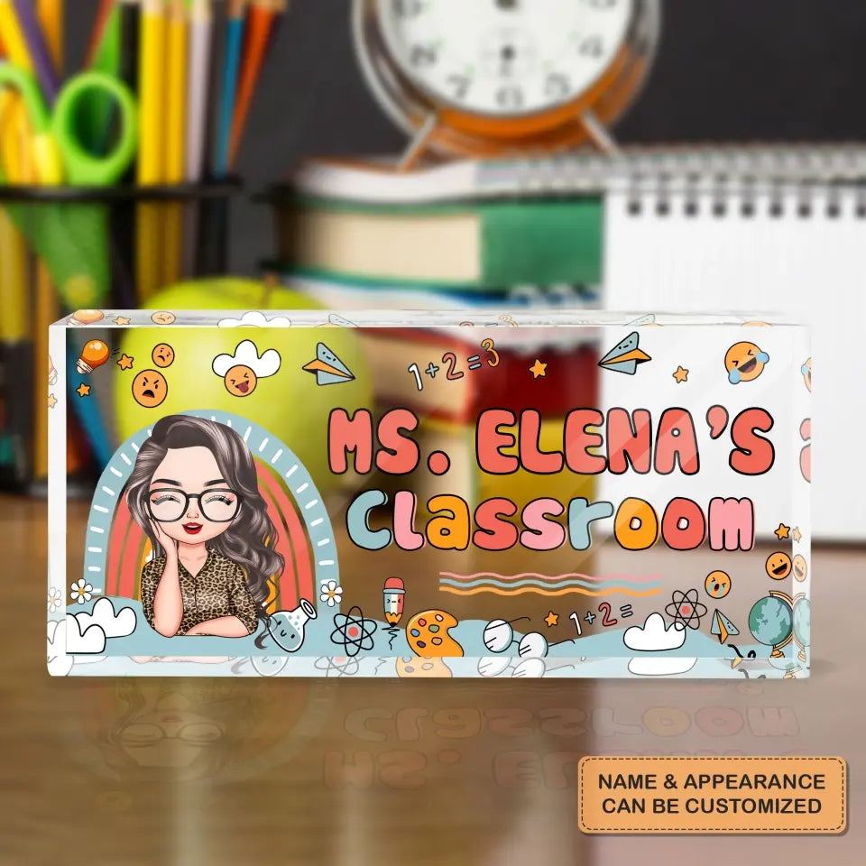 Personalized Custom Desk Plate - Teacher's Day, Appreciation Gift For Teacher - Everyone Is Welcome Here