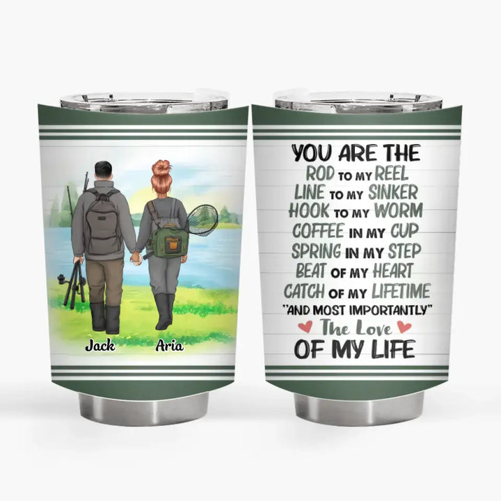 Personalized Custom Tumbler - Anniversary Gift For Couple, Fishing Lover - You Are The Rod To My Reel
