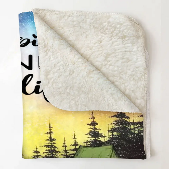 Personalized Custom Blanket - Anniversary Gift For Couple - Camping Partners For Life