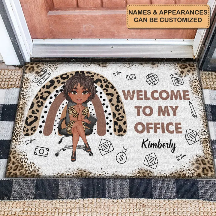 Personalized Custom Doormat - Office Decor Gift For Office Staff - Welcome To My Office