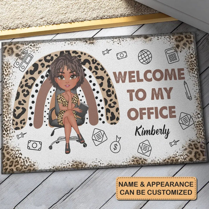 Personalized Custom Doormat - Office Decor Gift For Office Staff - Welcome To My Office