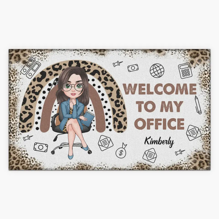 Personalized Custom Doormat - Office Decor Gift For Office Staff - Welcome To My Office