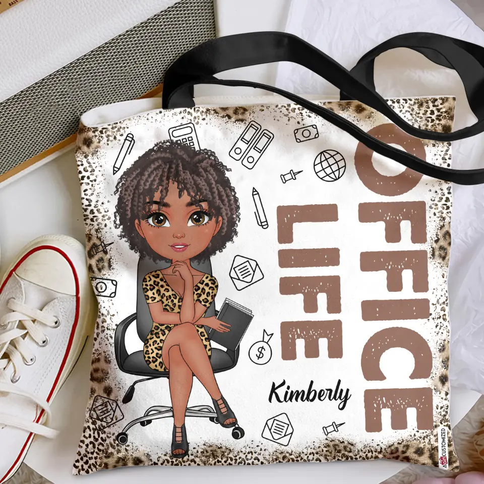 Personalized Custom Tote Bag - Birthday Gift For Office Staff - Office Life