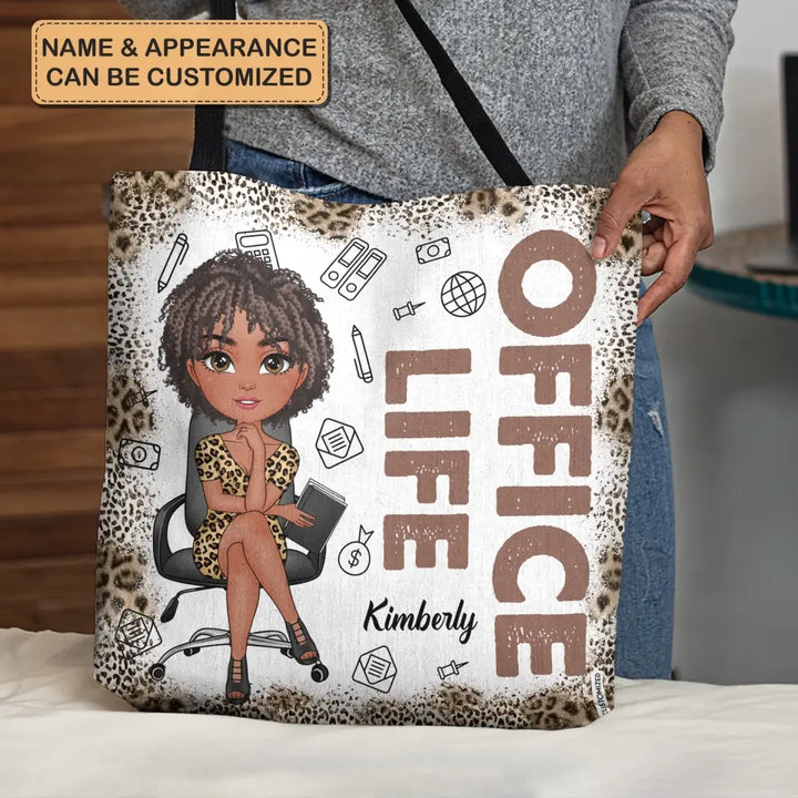 Personalized Custom Tote Bag - Birthday Gift For Office Staff - Office Life