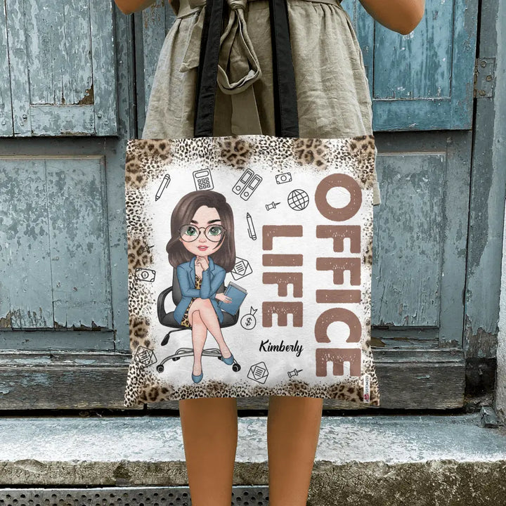 Personalized Custom Tote Bag - Birthday Gift For Office Staff - Office Life