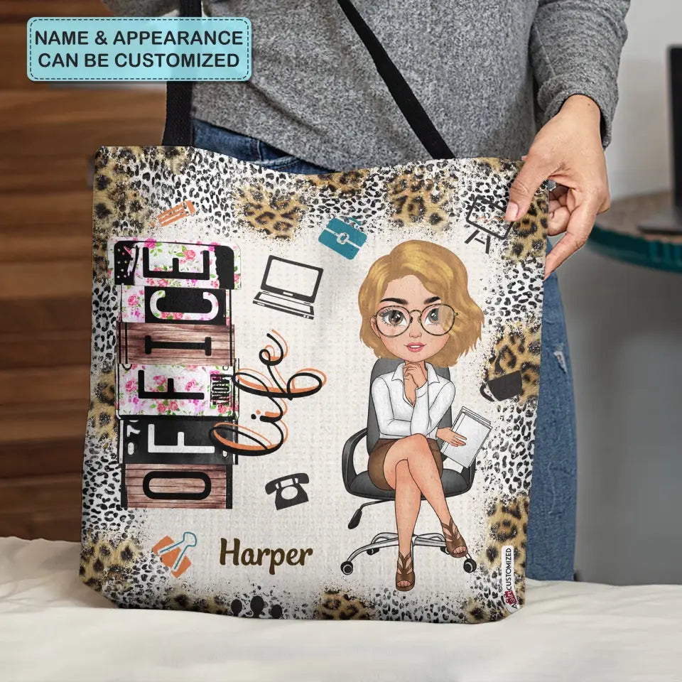 Personalized Custom Tote Bag - Birthday Gift For Office Staff - Office Life V2